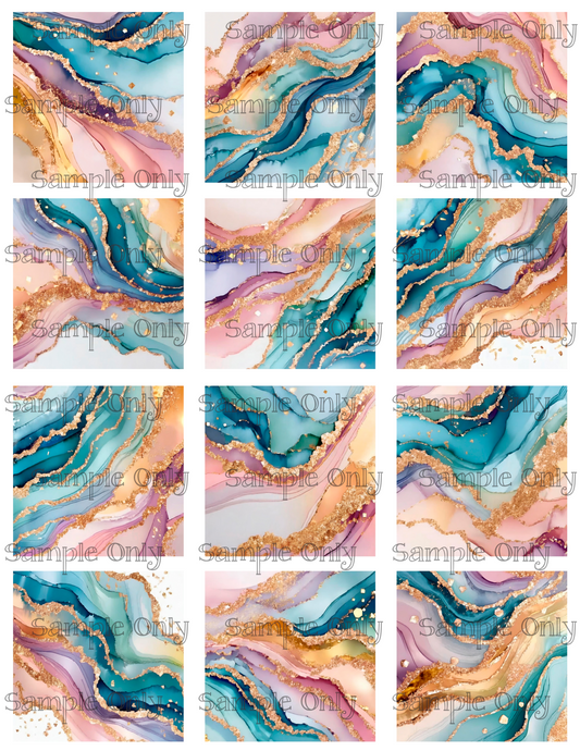 Colorful Faux Ink 2.5 Inch Image Transfer Sheet For Polymer Clay