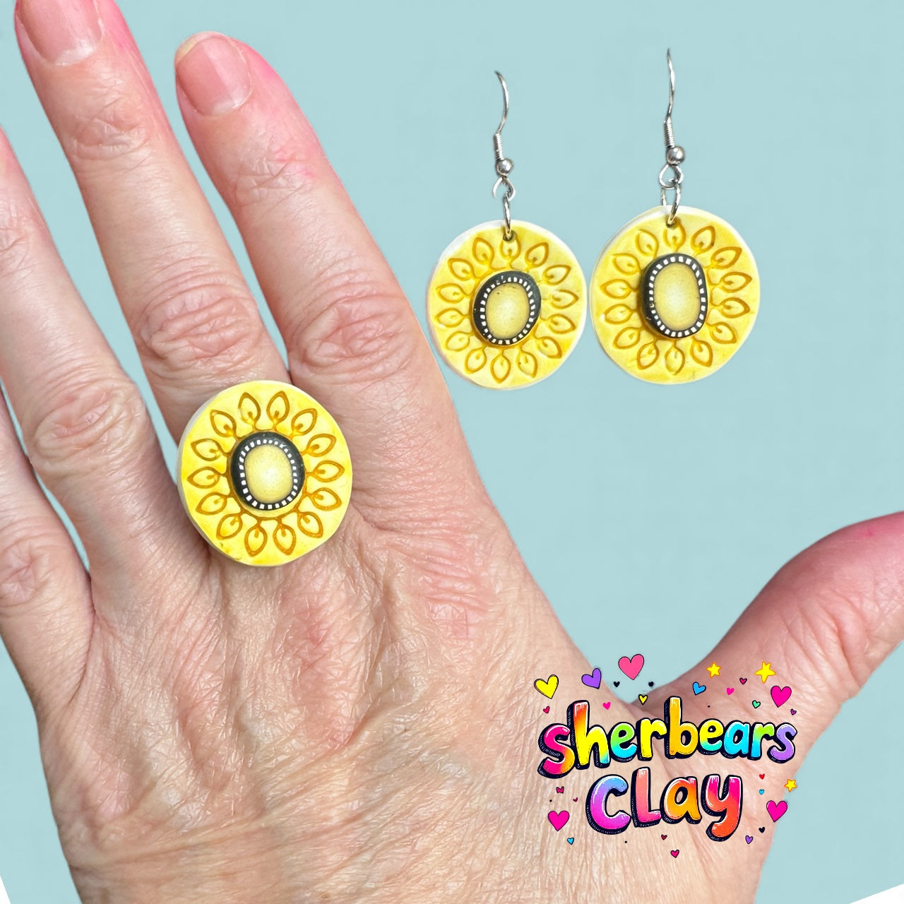2pc Whimsy Foliage Bezel with Stone Polymer Clay Cutter Set - 7 Styles and 5 Sizes Available