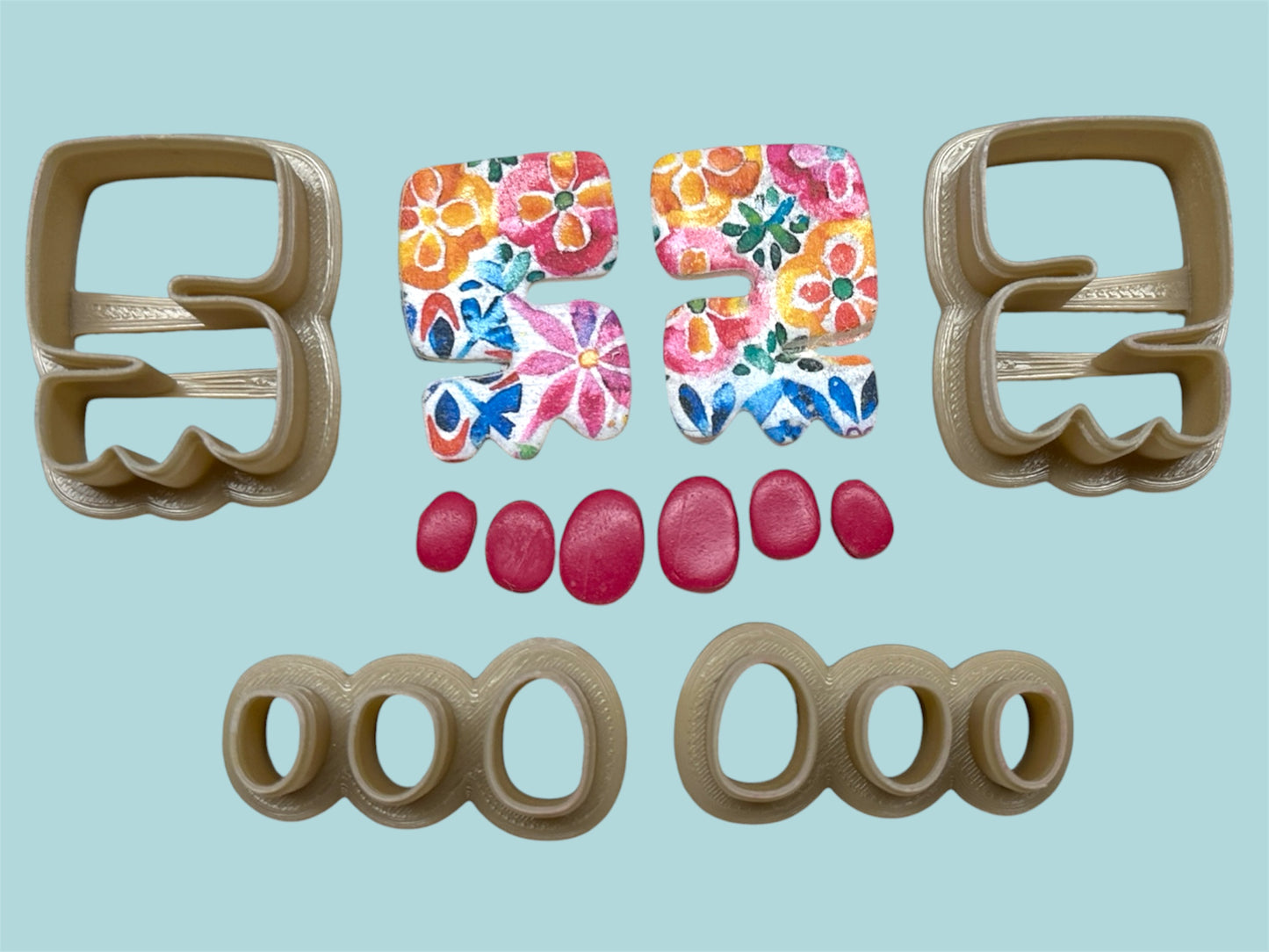 2Pc Siumi Combo Dangle Polymer Clay Cutter Set 4 Sizes Available You Choose