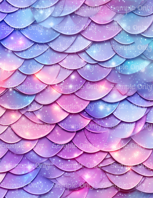 Pastel Dragon Scale Fantasy Pattern Image Sheet For Polymer Clay Transfer Decal DIGITAL FILE OR PRINTED