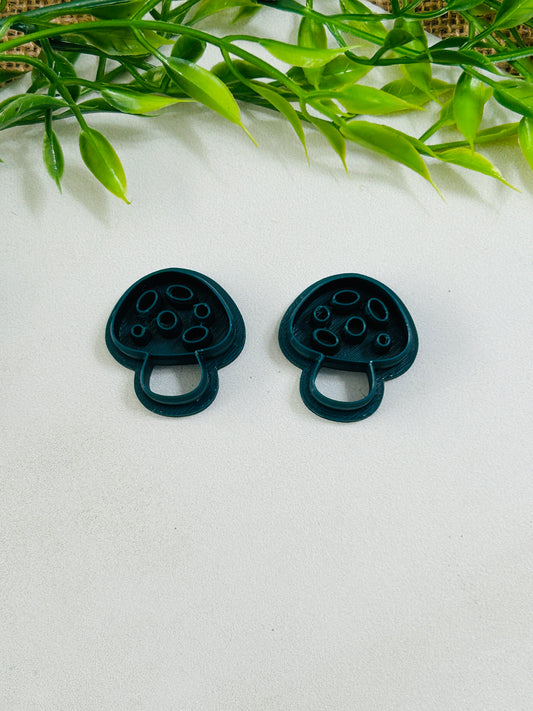 2pc Toadstool Mushroom Imprint Cutter Set Polymer Clay Cutter 6 Sizes You Choose
