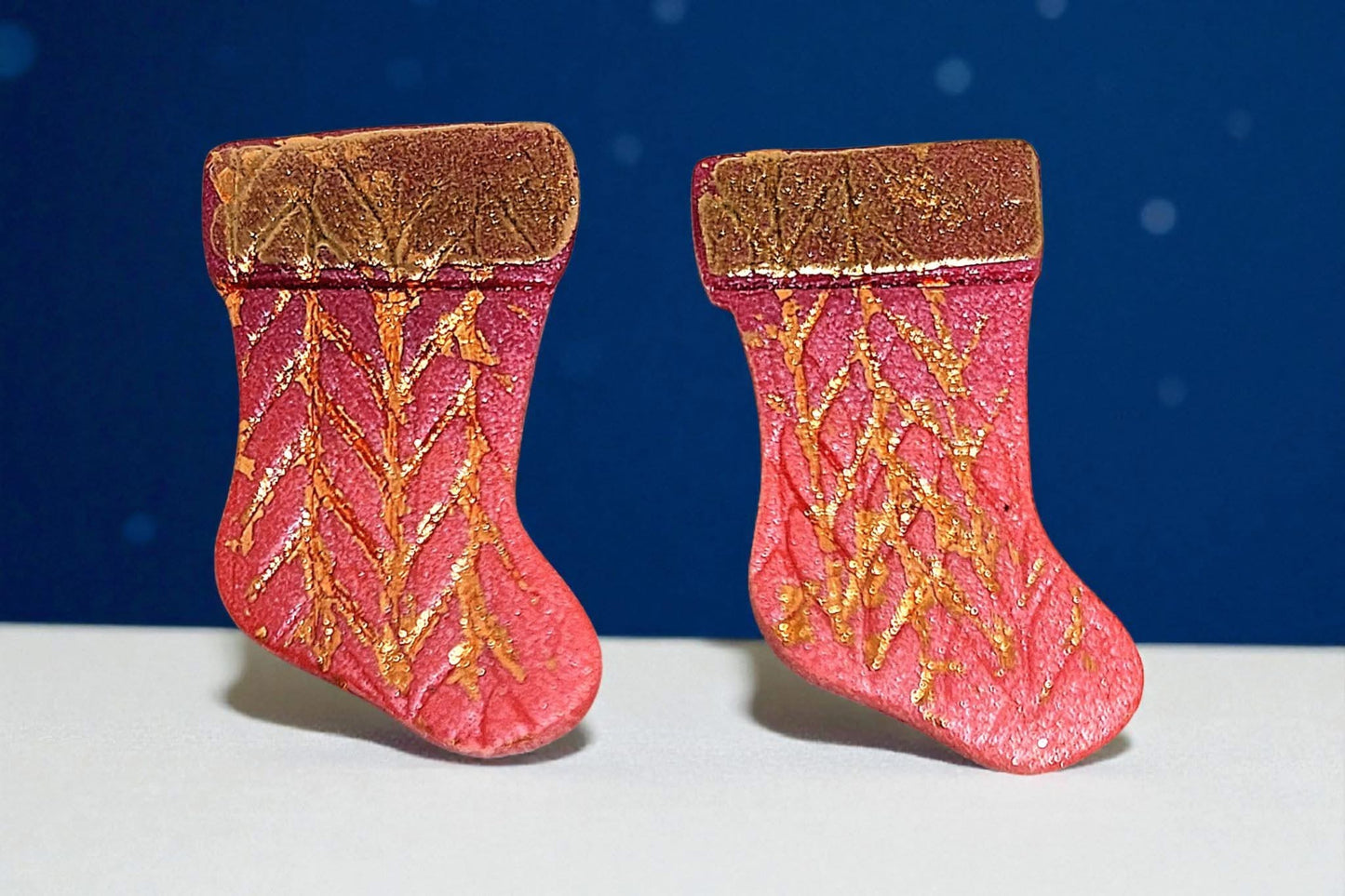 Christmas Stocking Imprint Polymer Clay Cutter 6 Sizes You Choose