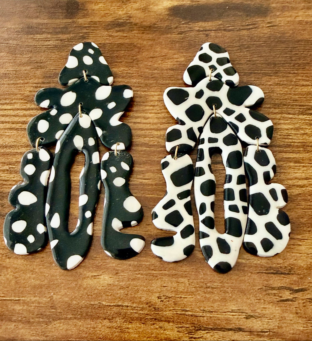 5pc Organic Combo 6 Dangle Polymer Clay Cutter Set 2 Sizes Available You Choose