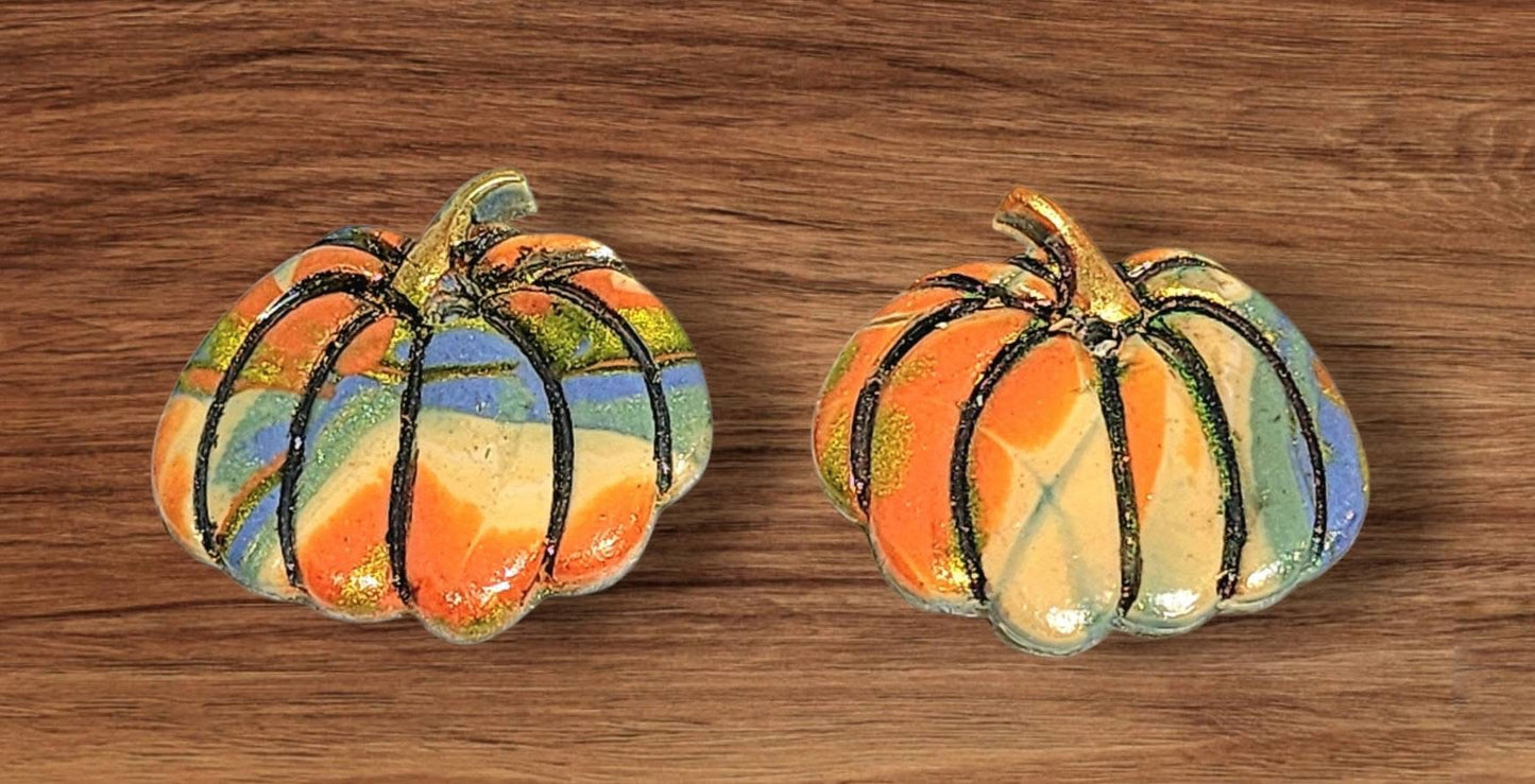 2pc Autumn Pumpkin Gourd Imprint Cutter Set Polymer Clay Cutter 6 Sizes and 3 Styles You Choose