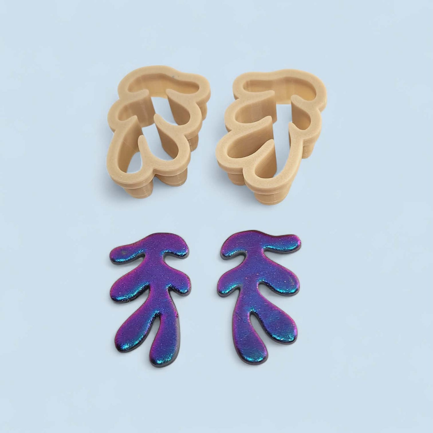 2pc Matisse Seaweed Outline Cutter Set Polymer Clay Cutter 8 Sizes You Choose