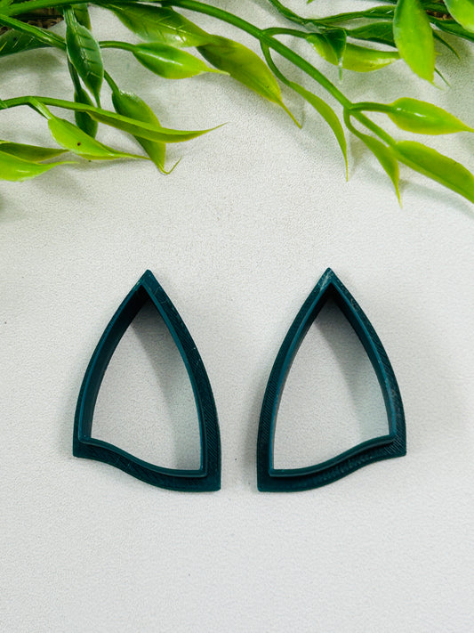 2pc Abstract Shape 2 Outline Cutter Set Polymer Clay Cutter 6 Sizes You Choose