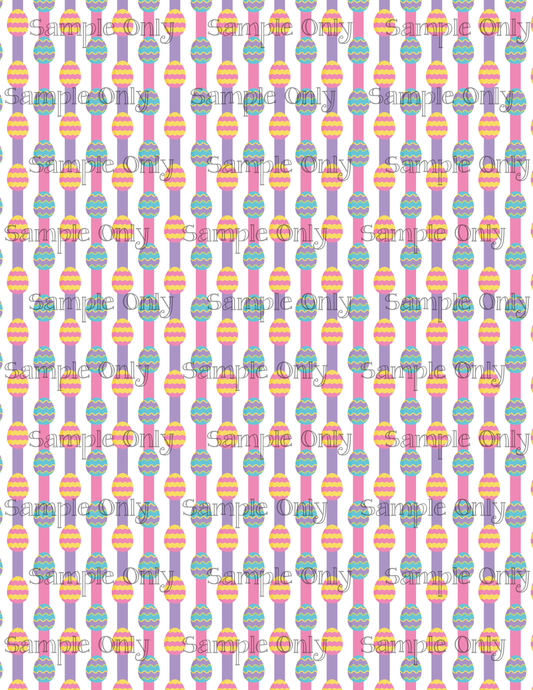 Easter Egg Stripes Pattern Image Sheet For Polymer Clay Transfer Decal DIGITAL FILE OR PRINTED