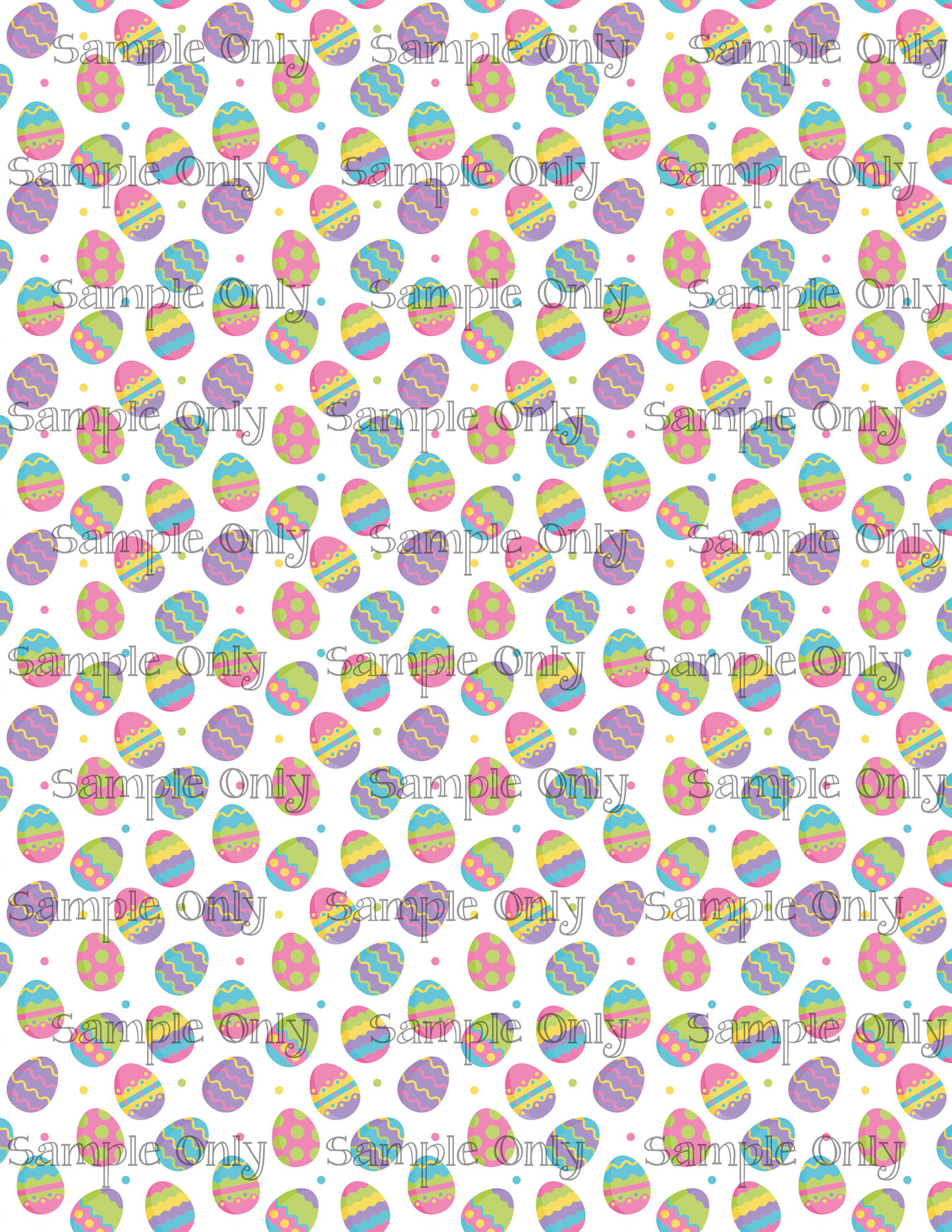 Mini Easter Eggs Pattern Image Sheet For Polymer Clay Transfer Decal DIGITAL FILE OR PRINTED