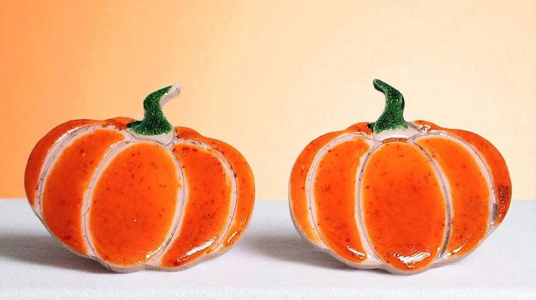 2pc Autumn Pumpkin Gourd Imprint Cutter Set Polymer Clay Cutter 6 Sizes and 3 Styles You Choose
