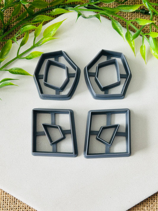 4pc Abstract Donut Cutter Set Polymer Clay Cutter 4 Sizes You Choose