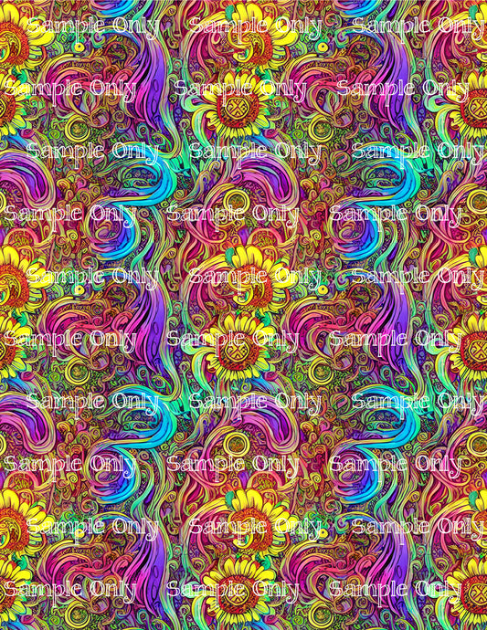 Fantasy Psychedelic Floral Image Sheet For Polymer Clay Transfer Decal DIGITAL FILE OR PRINTED FF01