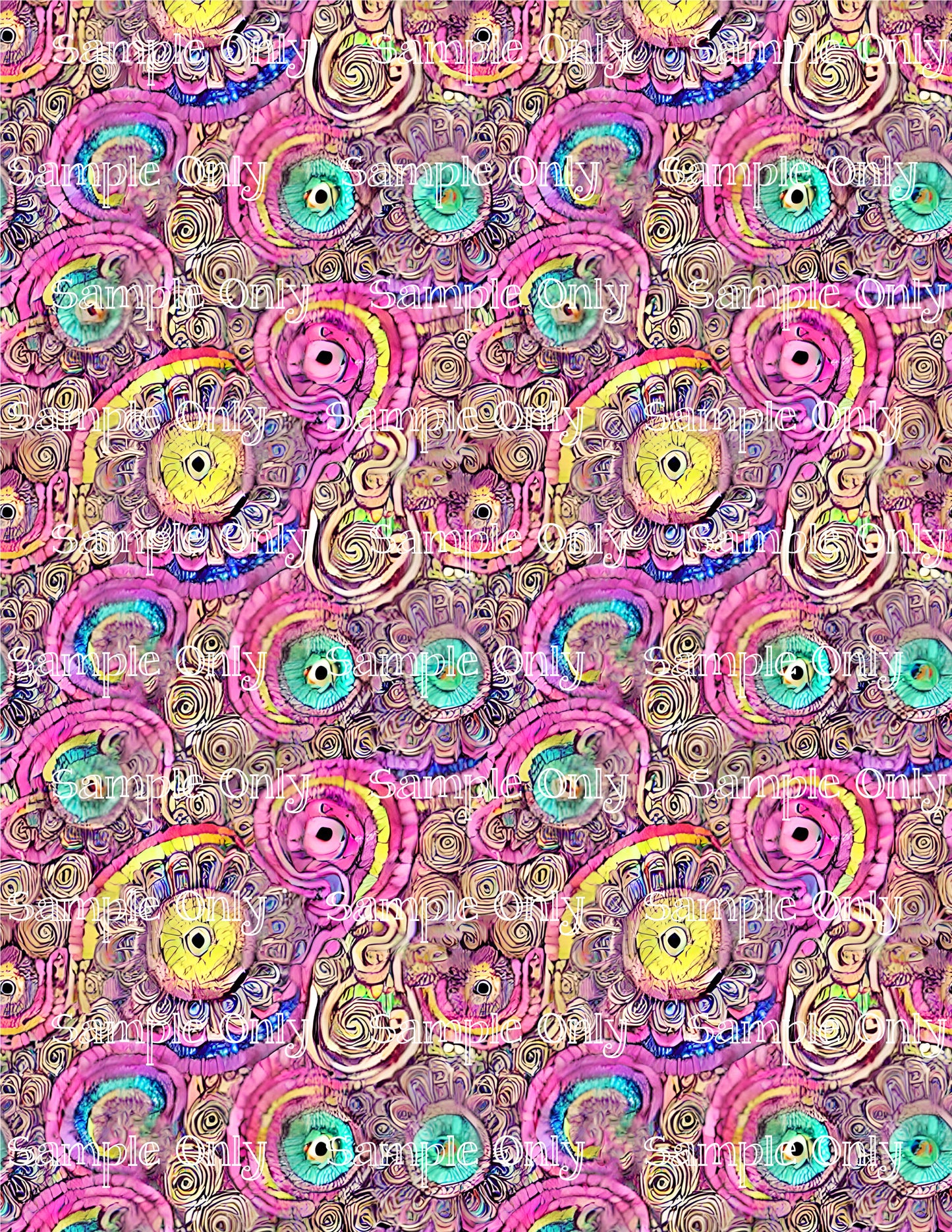 Fantasy Psychedelic Floral Image Sheet For Polymer Clay Transfer Decal DIGITAL FILE OR PRINTED FF05