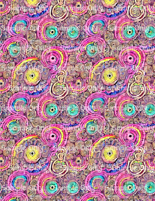 Fantasy Psychedelic Floral Image Sheet For Polymer Clay Transfer Decal DIGITAL FILE OR PRINTED FF05