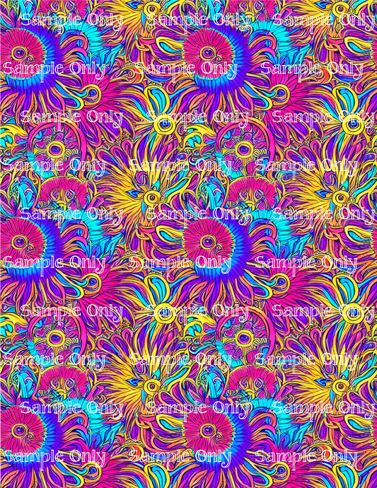 Fantasy Psychedelic Floral Image Sheet For Polymer Clay Transfer Decal DIGITAL FILE OR PRINTED FF06