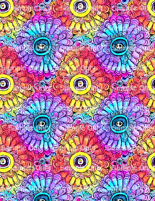 Fantasy Psychedelic Floral Image Sheet For Polymer Clay Transfer Decal DIGITAL FILE OR PRINTED FF08