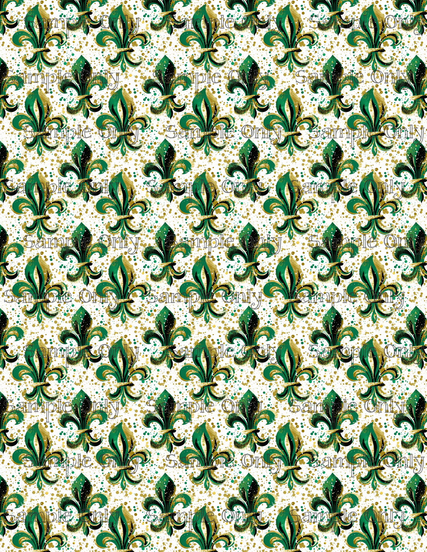 Mardi Gras Fleur De Lis Pattern Set-01 Image Sheet For Polymer Clay Transfer Decal DIGITAL FILE OR PRINTED