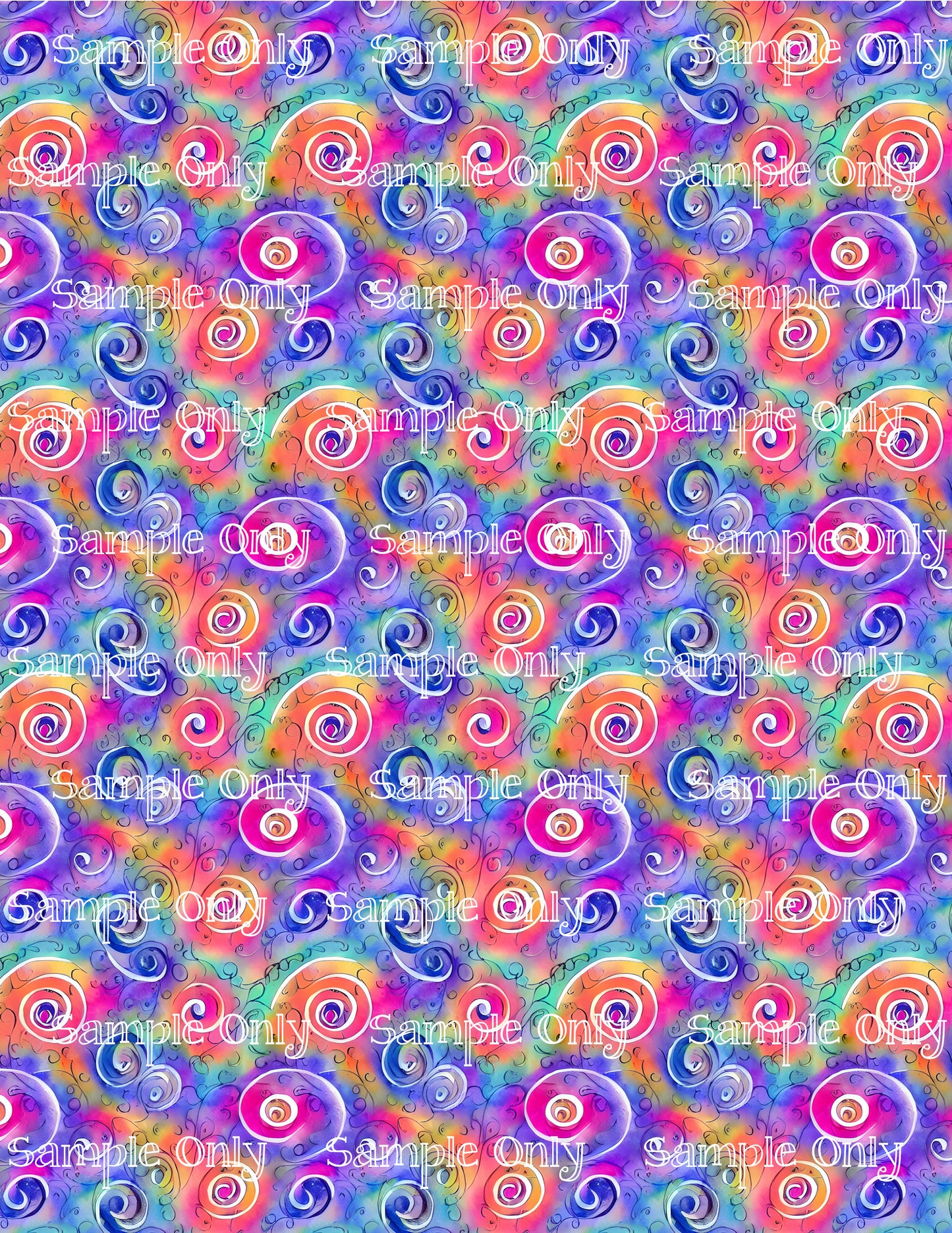 Floral Fantasy Psychedelic Swirl Image Sheet For Polymer Clay Transfer Decal DIGITAL FILE OR PRINTED PS03