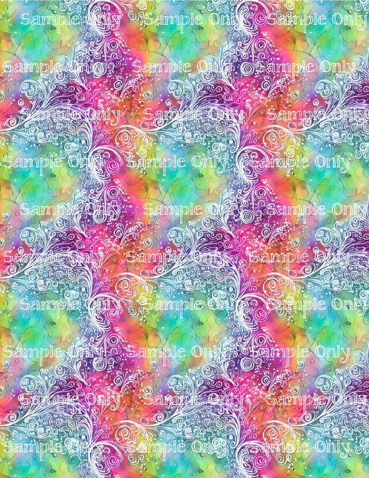 Floral Fantasy Psychedelic Swirl Image Sheet For Polymer Clay Transfer Decal DIGITAL FILE OR PRINTED PS04