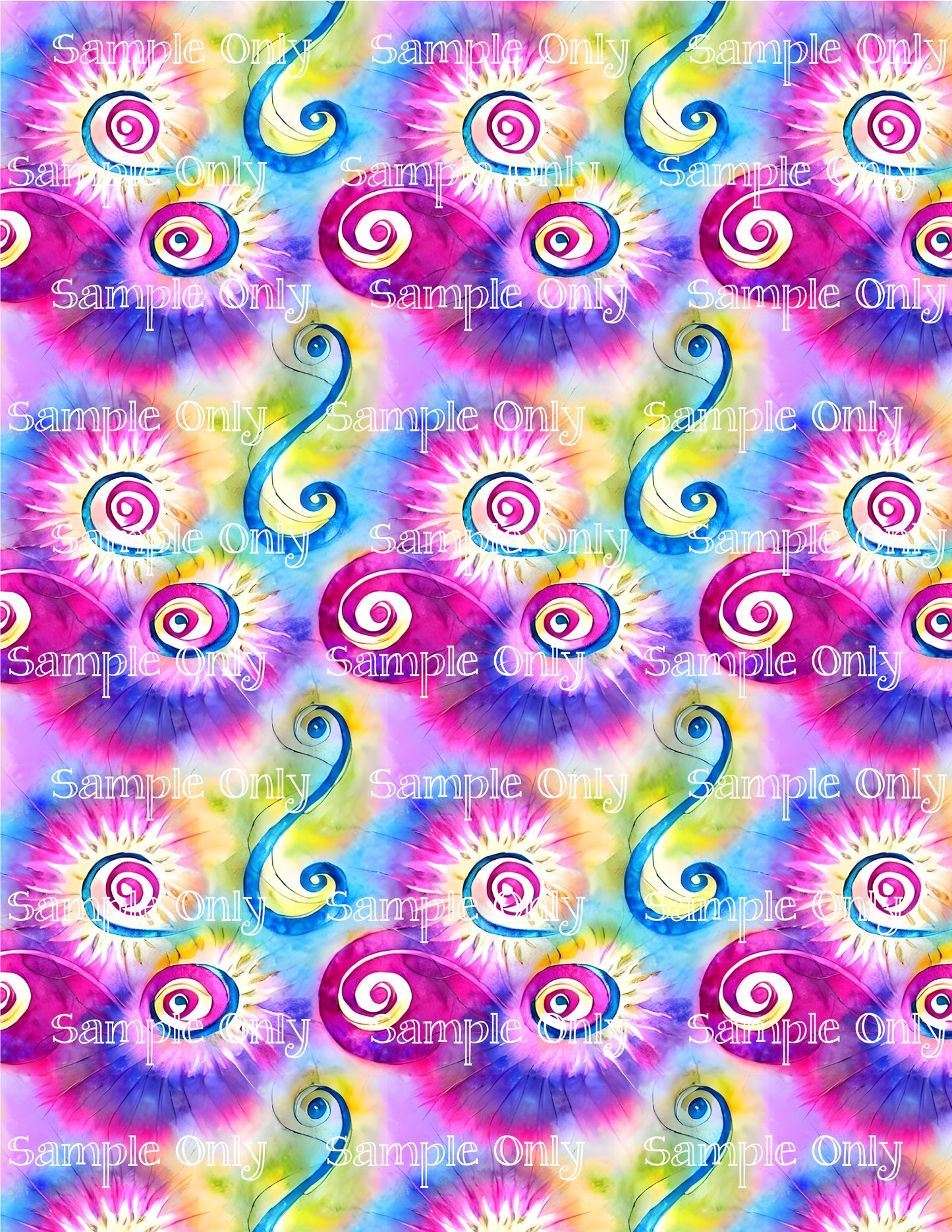 Fantasy Psychedelic Swirl Image Sheet For Polymer Clay Transfer Decal DIGITAL FILE OR PRINTED PS07