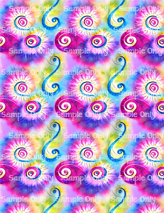 Fantasy Psychedelic Swirl Image Sheet For Polymer Clay Transfer Decal DIGITAL FILE OR PRINTED PS07