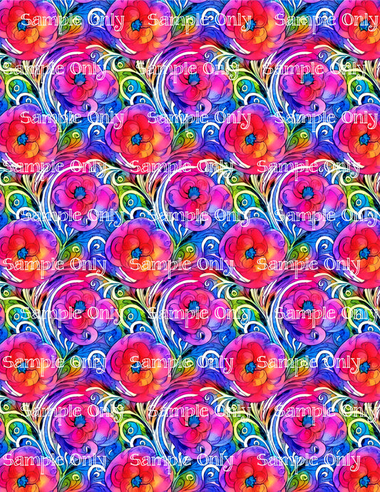 Fantasy Psychedelic Swirl Image Sheet For Polymer Clay Transfer Decal DIGITAL FILE OR PRINTED PS09