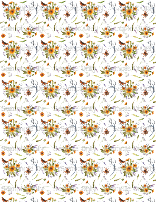 Autumn Floral 06 Image Sheet For Polymer Clay Transfer Decal DIGITAL FILE OR PRINTED