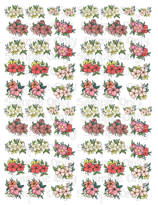 Bright Floral Set 2 Image Sheet For Polymer Clay Transfer Decal DIGITAL FILE OR PRINTED