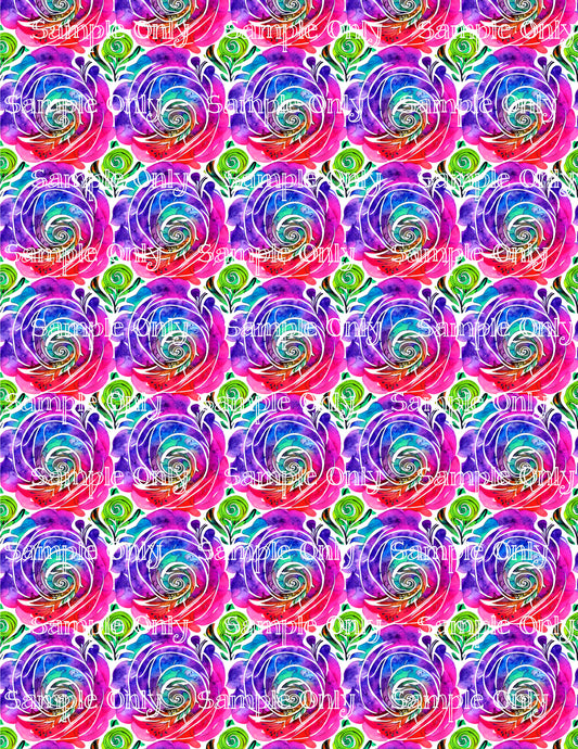 Funky Flowers Image Sheet For Polymer Clay Transfer Decal DIGITAL FILE OR PRINTED FFL10