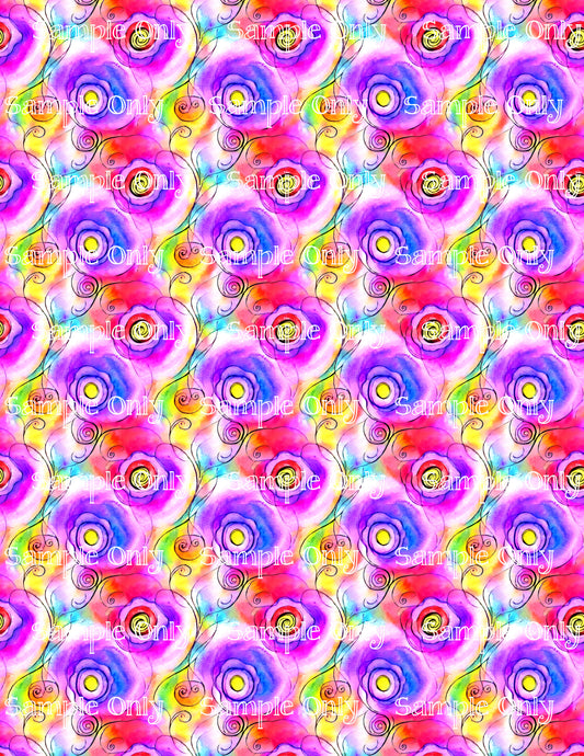 Funky Flowers Image Sheet For Polymer Clay Transfer Decal DIGITAL FILE OR PRINTED FFL03