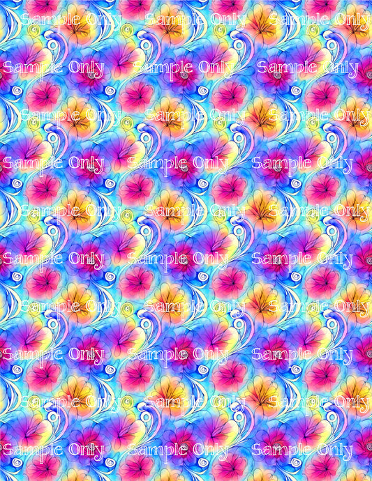 Funky Flowers Image Sheet For Polymer Clay Transfer Decal DIGITAL FILE OR PRINTED FFL04