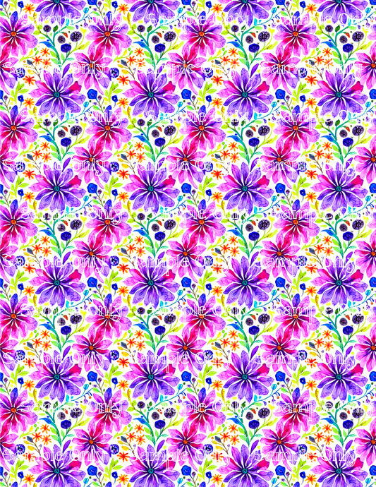Funky Flowers Image Sheet For Polymer Clay Transfer Decal DIGITAL FILE OR PRINTED FFL06