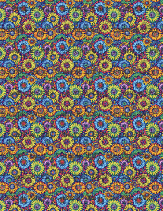 Funky Sunflowers Set 1 Pattern Image Transfer Sheet For Polymer Clay