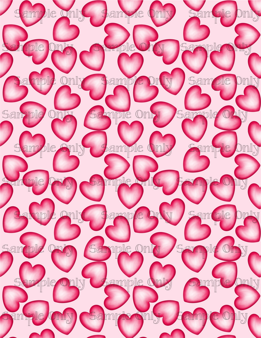 Gradient Hearts Pattern Image Sheet For Polymer Clay Transfer Decal DIGITAL FILE OR PRINTED