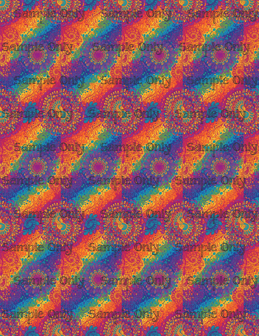 Groovy Swirls Pattern Pattern Image Transfer Sheet For Polymer Clay