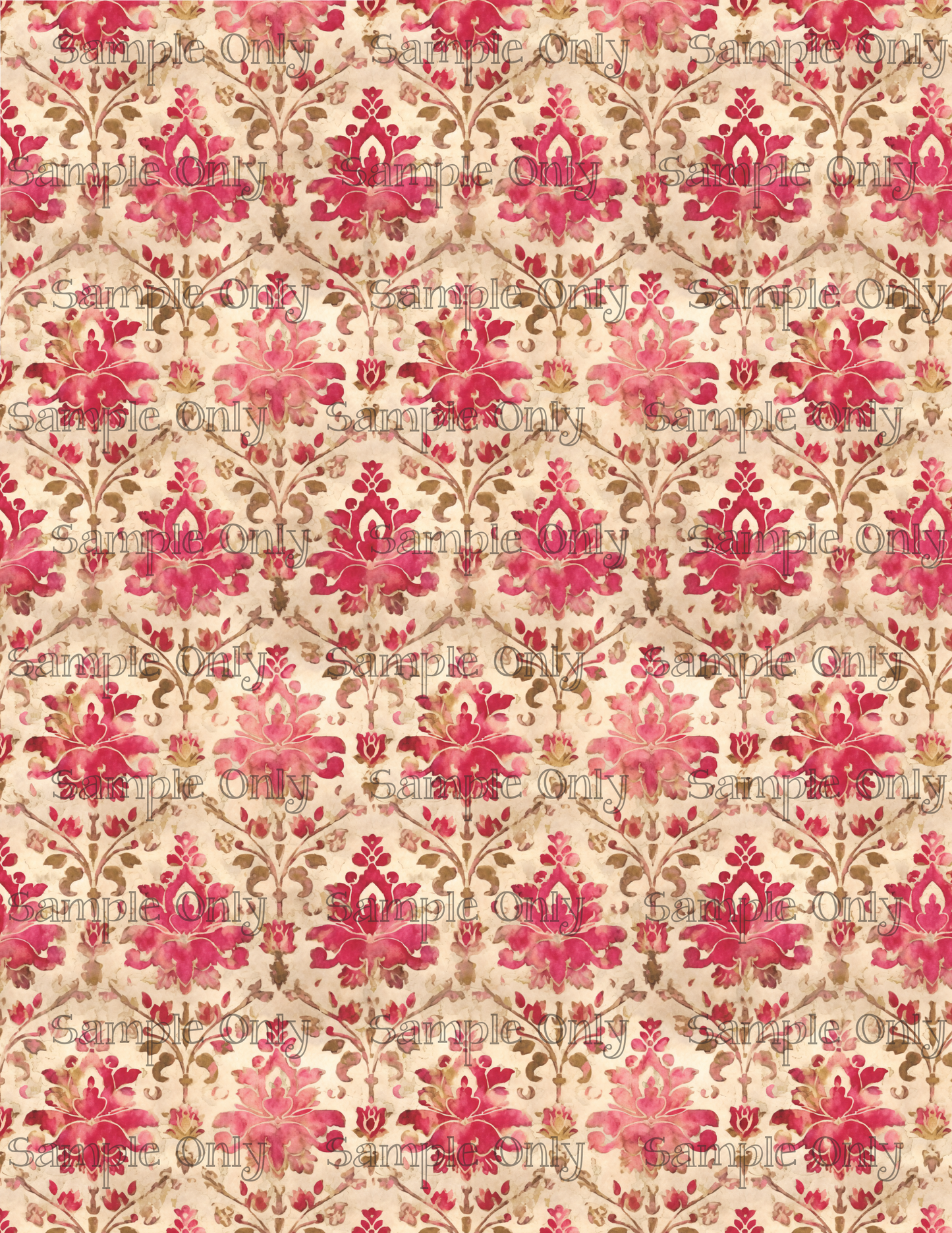 Grunge Damask Set-01 Pattern Image Sheet For Polymer Clay Transfer Decal DIGITAL FILE OR PRINTED