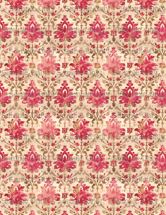 Grunge Damask Set-01 Pattern Image Sheet For Polymer Clay Transfer Decal DIGITAL FILE OR PRINTED