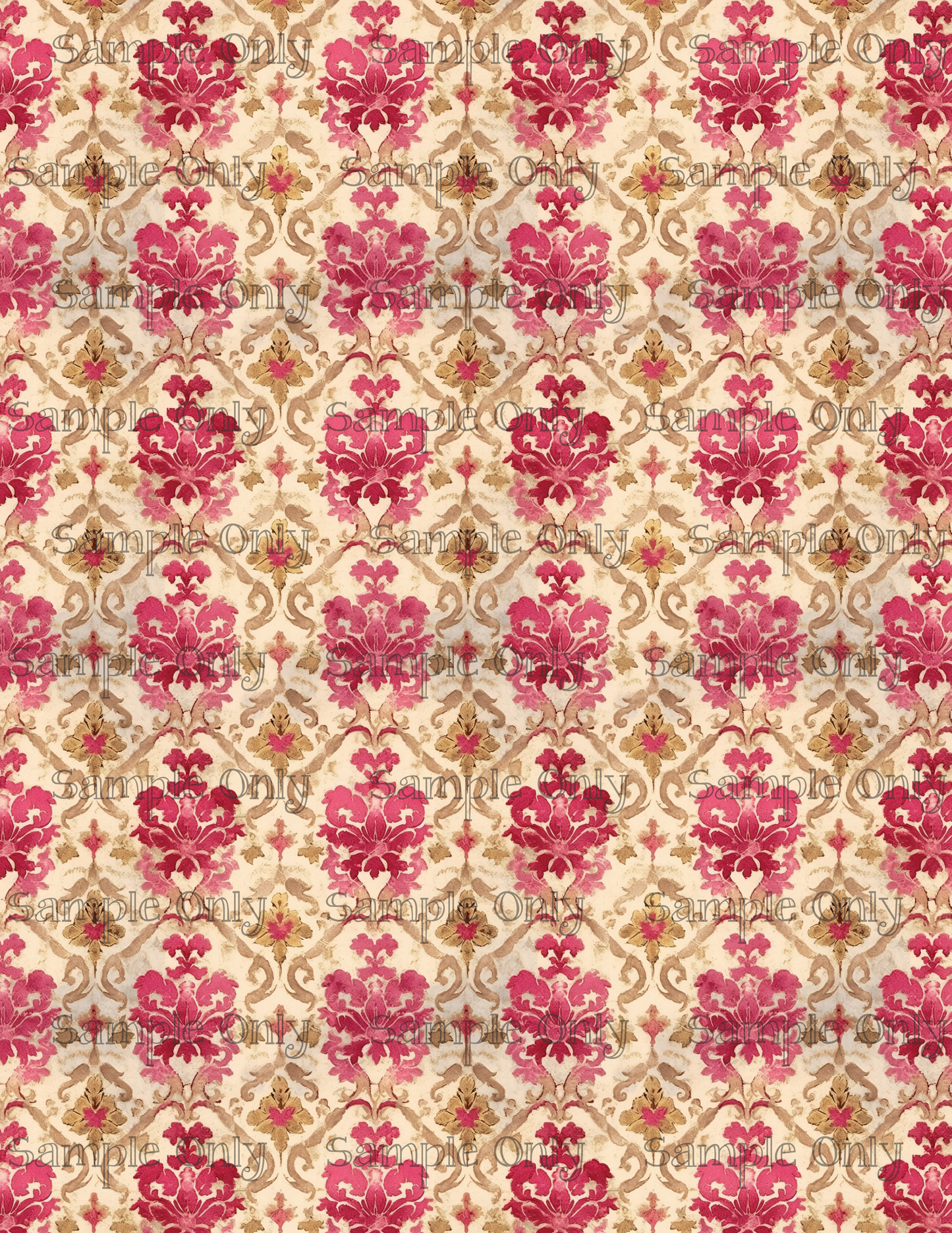 Grunge Damask Set-02 Pattern Image Sheet For Polymer Clay Transfer Decal DIGITAL FILE OR PRINTED