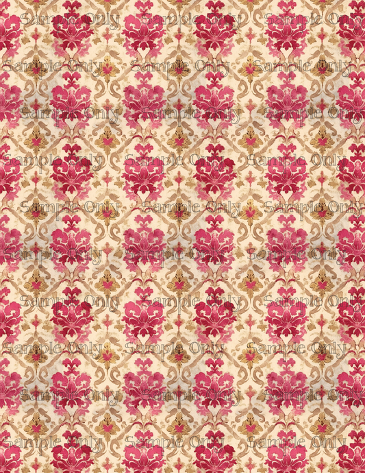 Grunge Damask Set-02 Pattern Image Sheet For Polymer Clay Transfer Decal DIGITAL FILE OR PRINTED