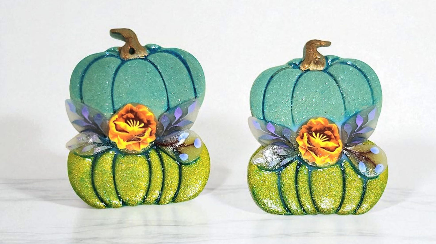 2pc Autumn Pumpkin Gourd Imprint Cutter Set Polymer Clay Cutter 6 Sizes and 3 Styles You Choose