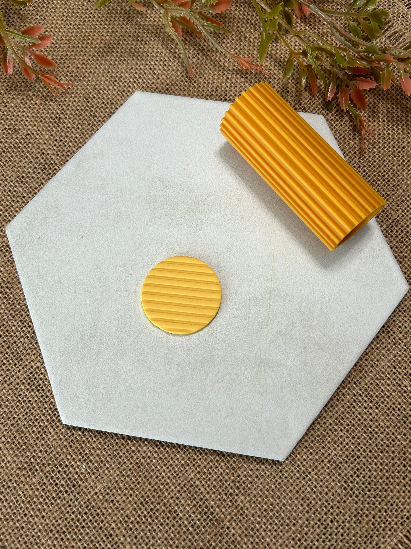 Striped Line Pattern Texture Roller For Polymer Clay