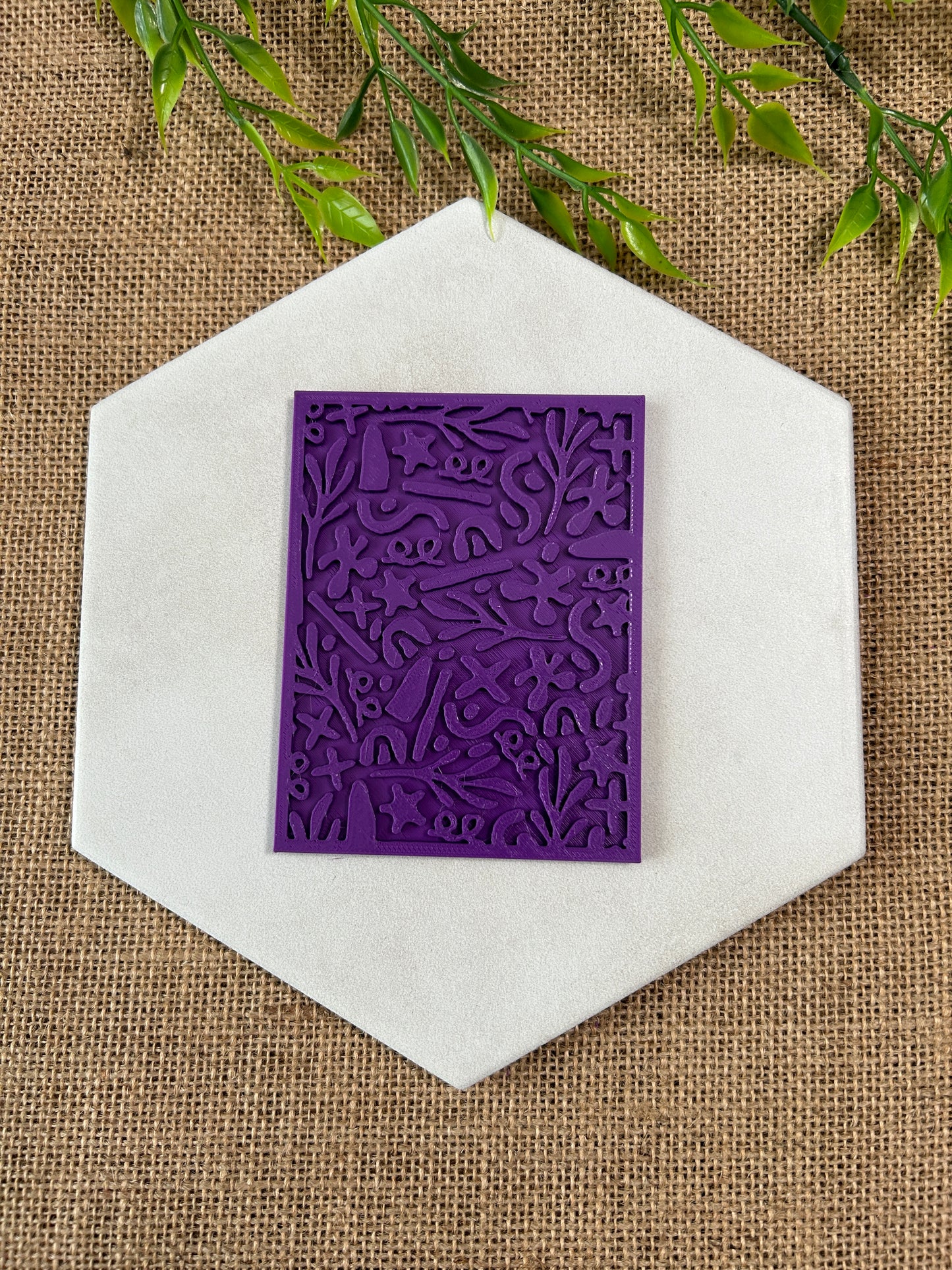 Matisse Shapes Pattern Texture Stamp For Polymer Clay