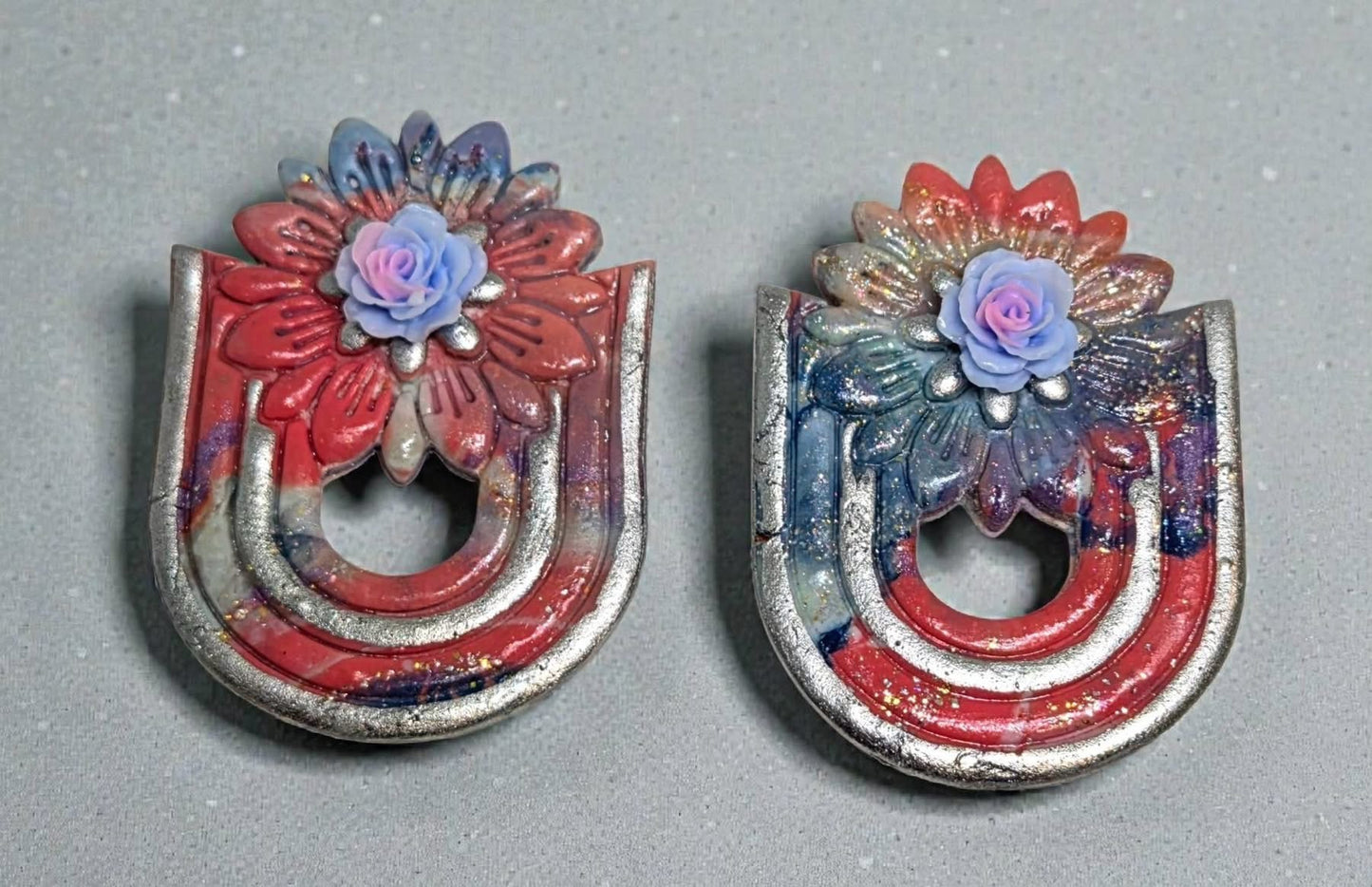 2pc Geometric Boho Floral Stack Style Set 8 Imprint Polymer Clay Cutter Set 5 Sizes YOU CHOOSE