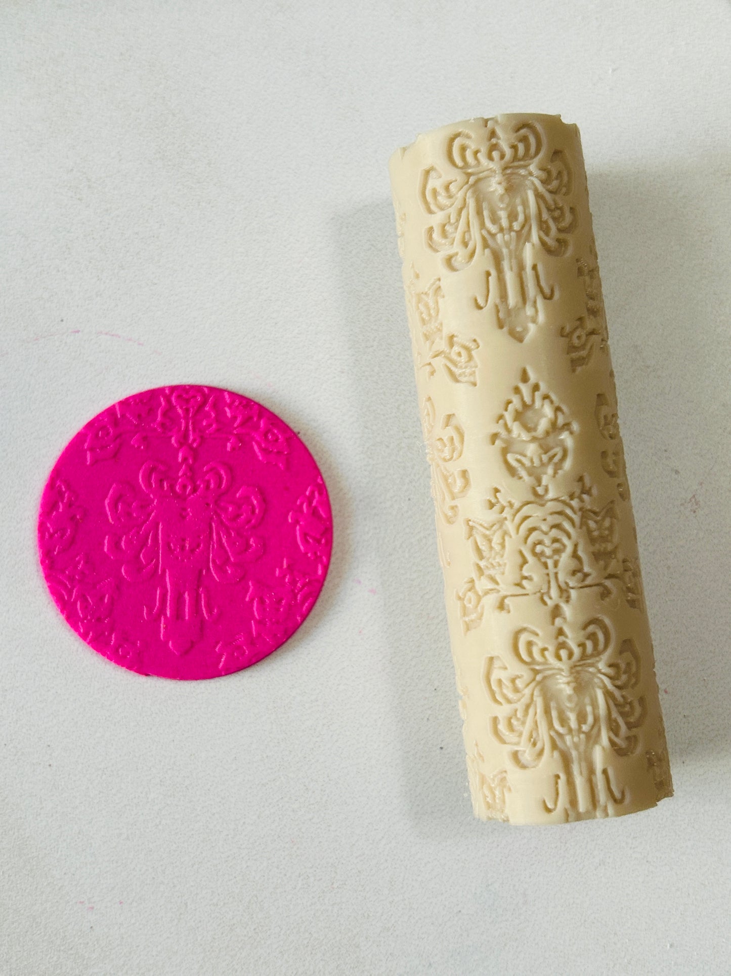 Damask Pattern Style 1 Texture Roller For Polymer Clay