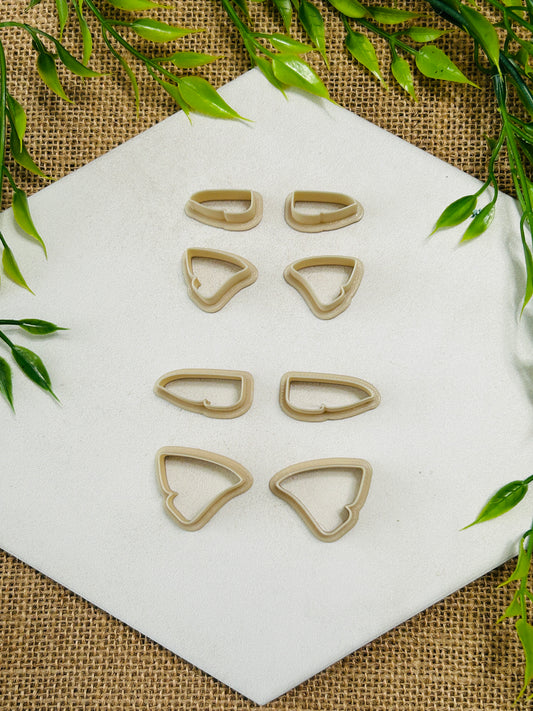 4pc Jen's Build a Moth Style 2 Outline Polymer Clay Cutter Set 4 Sizes Available You Choose