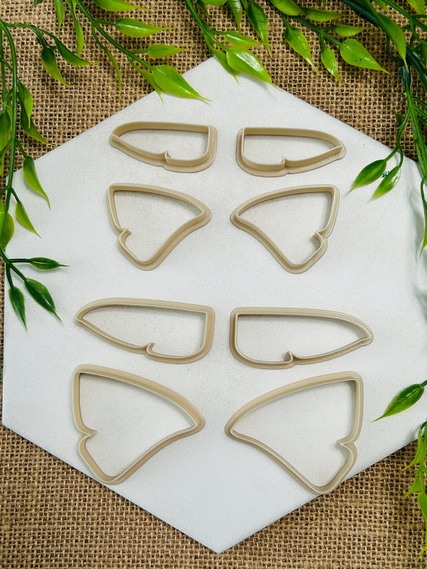 4pc Jen's Build a Moth Style 2 Outline Polymer Clay Cutter Set 4 Sizes Available You Choose