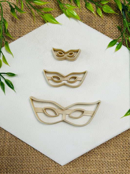 Mardi Gras Masquerade Mask Style 2 Cut Out Polymer Clay Cutter 7 Sizes YOU CHOOSE