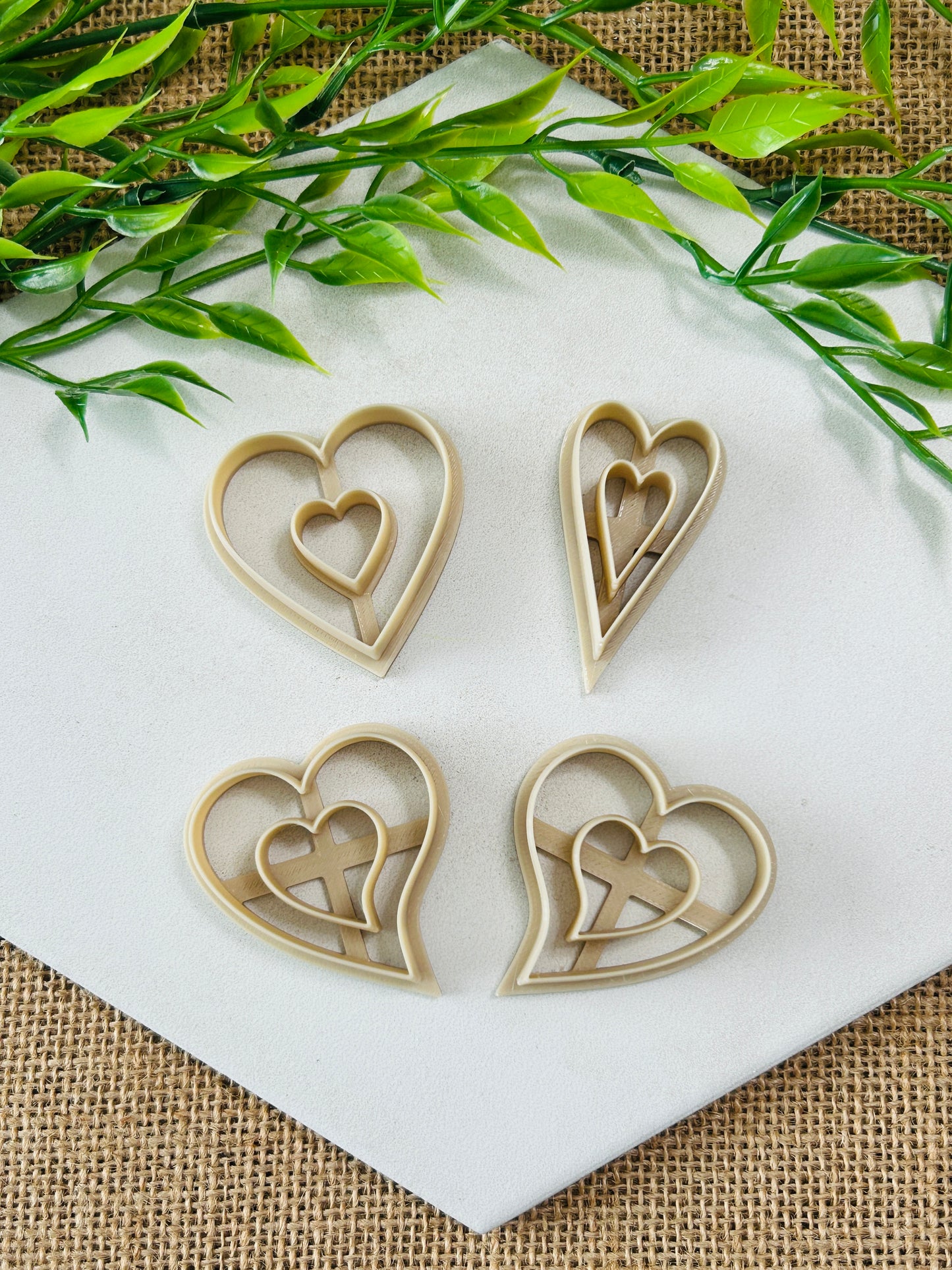 4Pc Cut Out Donut Heart Cutter Set Polymer Clay Cutter 2 Sizes You Choose