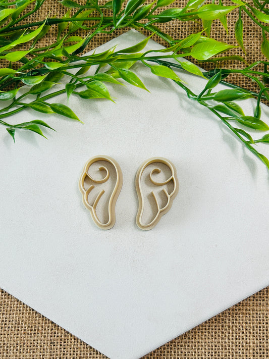 2pc Angel Wings Imprint Cutter Set Polymer Clay Cutter 2 Sizes You Choose