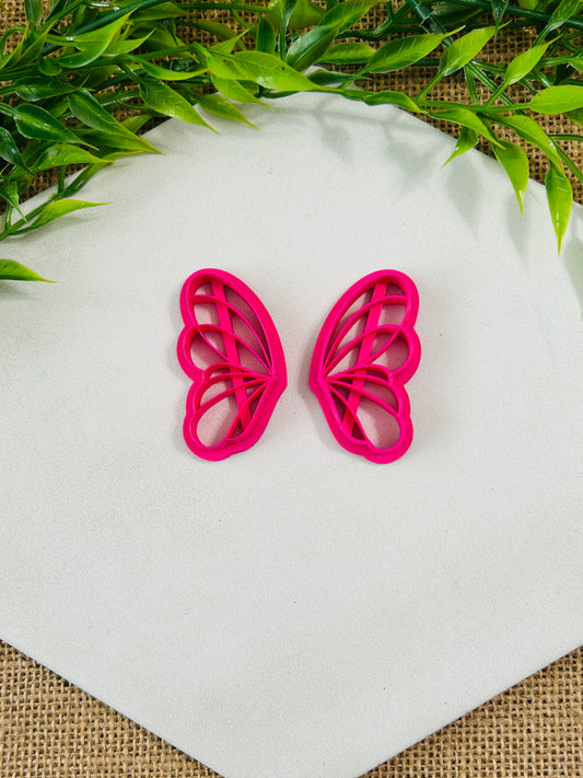 2pc Whimsical Butterfly Fairy Wing Imprint Polymer Clay Cutter Set 4 Sizes Available You Choose