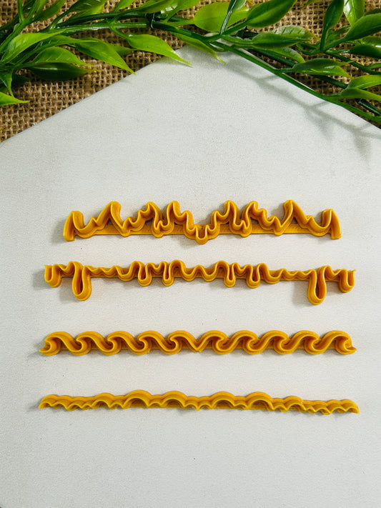 4pc Decorative Edge Cutter Set For Polymer Clay